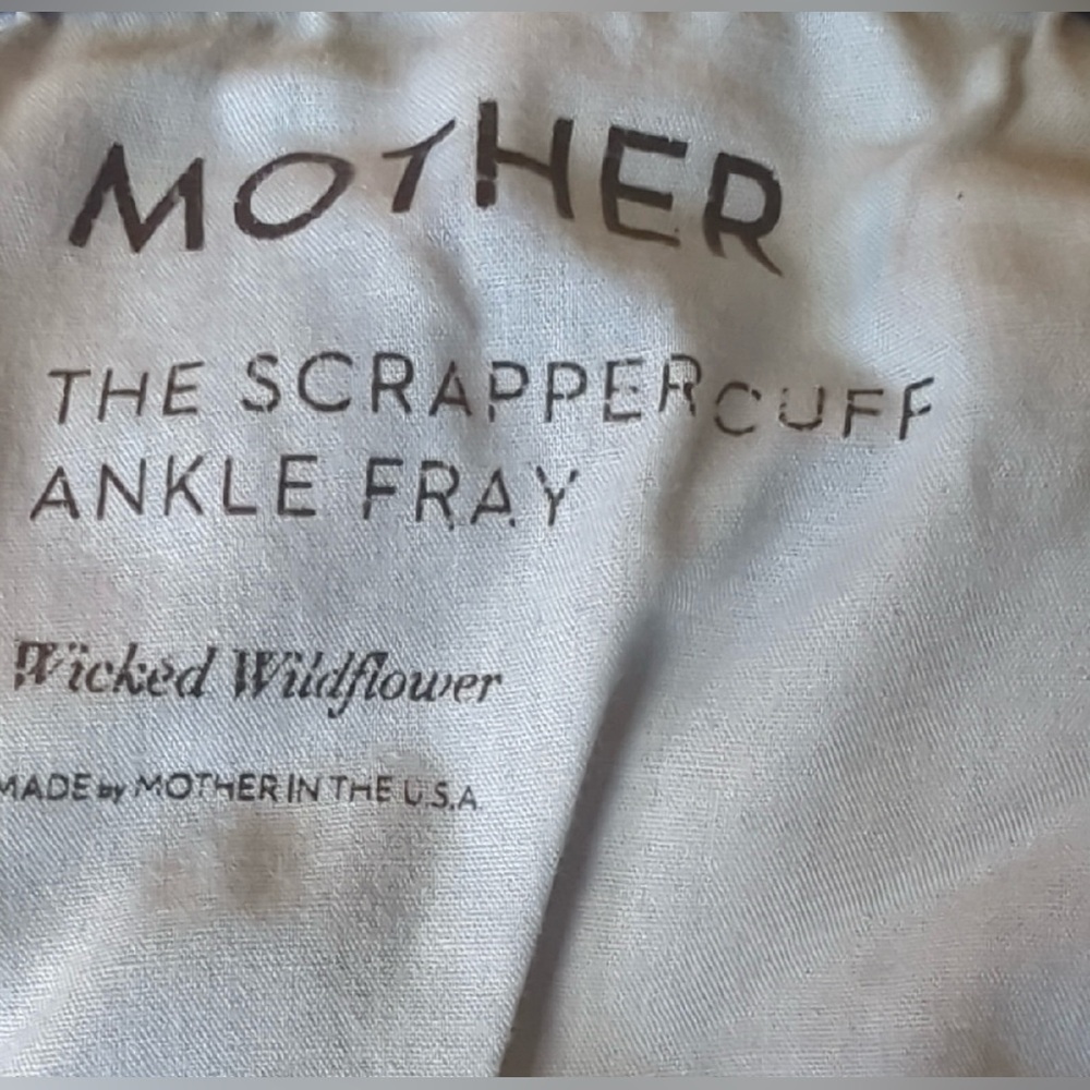 MOTHER the Scrapper Cuff Ankle Fray in Wicked Wildflower Straight Leg Loose Fit - Picture 3 of 16